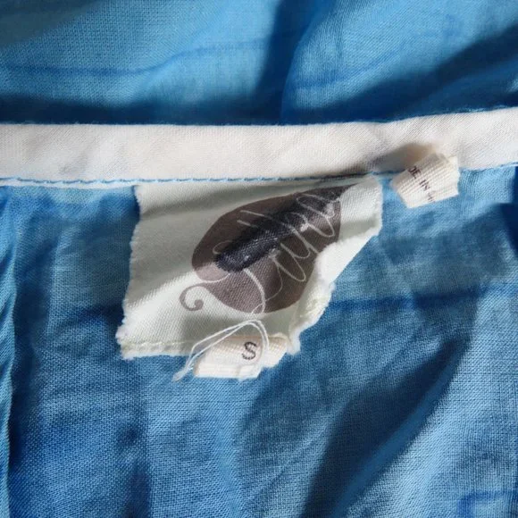 ANTHROPOLOGIE LILKA White Blue Swimming Pool Resort Cotton Dress Cover Up Small - Picture 12 of 13